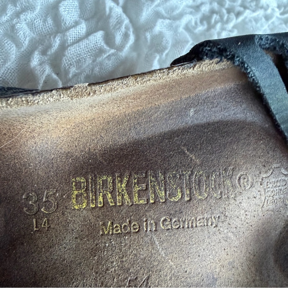 Birkenstock Bali Black Oiled Leather Sandals EU35/US4-4.5 - Picture 8 of 10